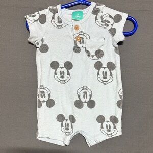Disney Baby Blue and Gray Mickey Mouse Outfit